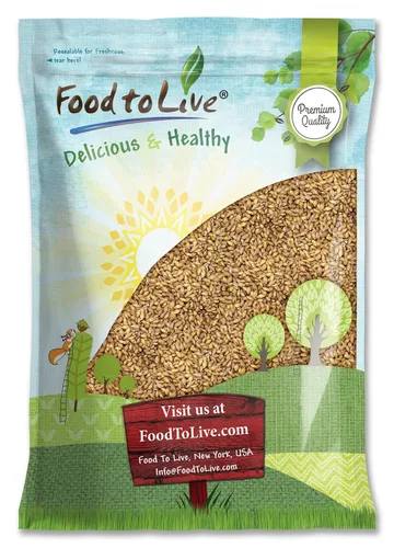 Miniatura 8 de Food to Live Grano de cebada descascarada, 1 libra, 100% grano entero, vegano, ideal para hornear en casa, elaboración de cerveza, molienda. Rico