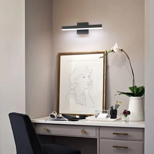 Miniatura 4 de Aipsun - Lámpara LED para baño moderna, color negro