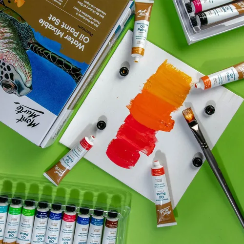 Miniatura 2 de Mont Marte MPOW3618 Pintura al óleo soluble en agua, diluida con agua, 1.2 x 0.6 fl oz (36 colores x 0.6 fl oz), juego de pintura al óleo mezclable