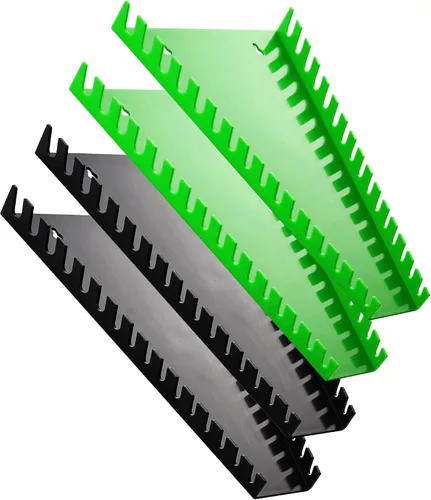 Miniatura 9 de Reniteco Organizador de llaves de plástico, soporte de llaves de alta densidad, estantes grandes para pared y caja de herramientas, 32 ranuras