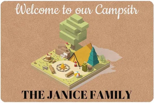 Miniatura 14 de Tapetes de camping con nombre personalizado con alfombras de caravana resistentes para alfombra de casa rodante Insdie de 24 x 16 pulgadas, 30 x 18