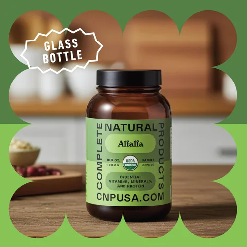 Miniatura 4 de Complete Natural Products Hoja de alfalfa pura - 100 cápsulas - 450 mg de polvo de hoja de alfalfa orgánica pura seca en cápsulas vegetales