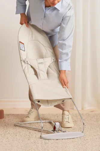 Miniatura 8 de BabyBjörn Bouncer Balance Suave, beige claro, tejido/jersey, tritela Asiento gorila ajustable 2 en 1 para bebé y silla para niños pequeños, recién