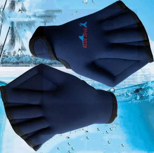 Miniatura 3 de 1 par de guantes de malla de natación, guantes de entrenamiento, palas de fitness acuático, resistencia al agua, tela de mano para hombres, mujeres