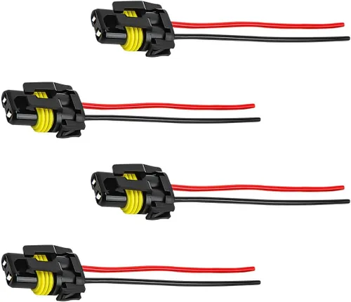 Miniatura 9 de Wevdn 2 PCS Enchufes de Bombilla 9005 HB3 9006 HB4 9012, Conector de Faro Adaptador Hembra Arnés de Cableado Enchufe, Enchufe de Cable de Faros
