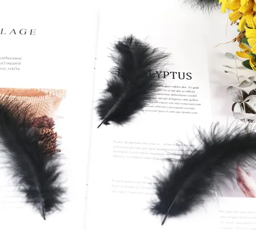 Miniatura 7 de Paquete de 100 plumas de marabú de pavo esponjosas de 4 a 6 pulgadas para manualidades, atrapasueños con flecos, plumas de colores, paquete