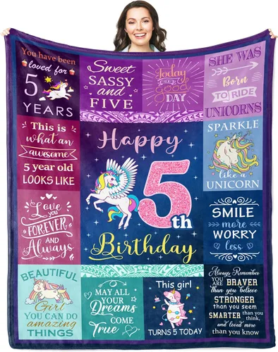 Miniatura 10 de Solzien Manta de regalo de cumpleaños para niño de 1 año, 50 x 40 pulgadas, regalos para hijo de un año, sobrino/nieto, decoraciones de primer