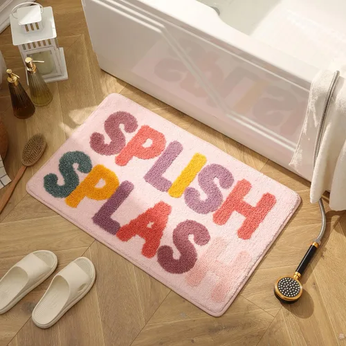 Miniatura 7 de Divertidas alfombras de baño bonitas antideslizantes para niños, modernas alfombrillas de microfibra absorbentes