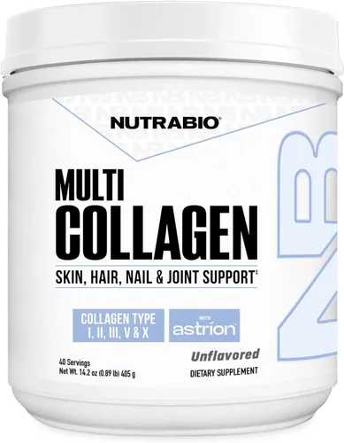 Miniatura 8 de NutraBio Polvo de colágeno múltiple, péptidos de colágeno hidrolizados para cabello y piel brillantes, polvo de colágeno para mujeres y hombres, 45