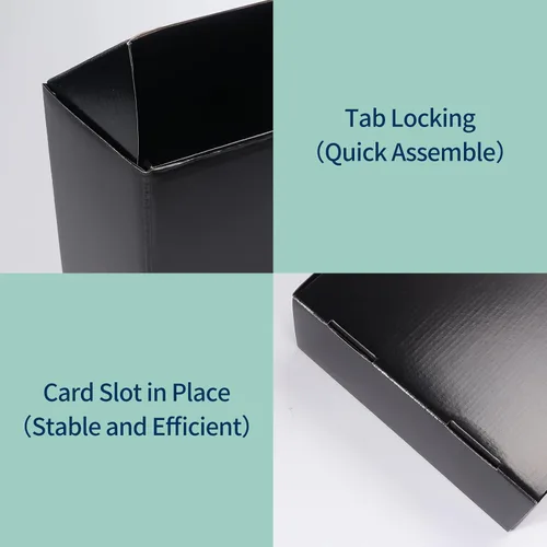 Miniatura 5 de Rempry Cajas de envío negras de 12 x 9 x 3 pulgadas, paquete de 20, cajas de correo de cartón corrugado para embalaje, cajas de regalo con tapas