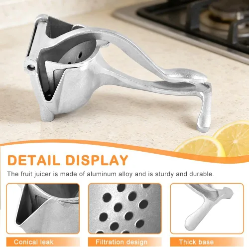 Miniatura 5 de Exprimidor de barra, extractor de jugo de fruta fresca de aleación de aluminio, exprimidor de mano, exprimidor de limón, extractor manual de mano