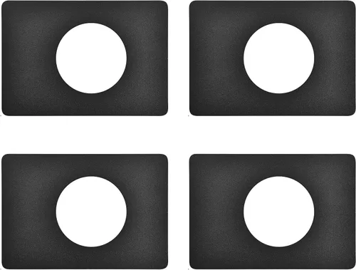 Placa de Refuerzo de Perilla/Cerrojo de Seguridad de Puerta Negro Mate, Juego de Reparación y Cobertura de Fijación de Cerradura de Puerta, Refuerzo