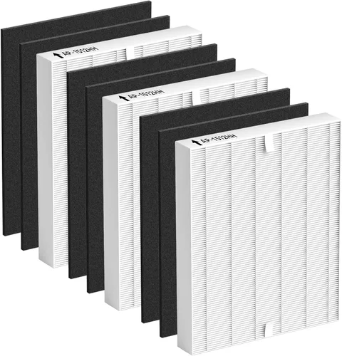 Miniatura 10 de Improvedhand AP-1512HH Filtro de repuesto para Coway Airmega Purificador AP-1512HH-FP AP-1518R AP-1519P, 1 paquete H13 True High Efficiency y 4
