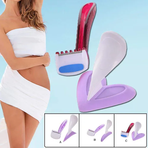 Miniatura 5 de Afeitadora de bikini para mujer, afeitadora privada dedicada, maquinilla de afeitar de pelo púbico y plantilla de afeitar de bikini, herramienta