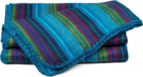 Miniatura 3 de QISU Manta de lana de alpaca, grande, hermosa, cálida, variada, 85 x 65 pulgadas, ultrasuave, hipoalergénica y transpirable, tela que no pica ni