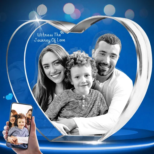 Miniatura 2 de HAN'S LASER Foto de cristal 3D, regalos personalizados con tu propia foto para el día de la madre, aniversario, boda, cumpleaños, Navidad, imagen 3D