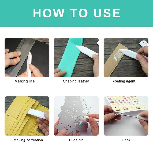 Miniatura 5 de Carpeta de hueso y herramienta de puntuación, herramienta plegable de papel, Creaser de origami de hueso para hacer tarjetas de álbumes de recortes