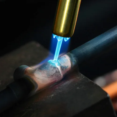 Miniatura 9 de BLUEFIRE - Antorcha de soldadura de gas con mango de metal, tubo reemplazable, combustible por MAPP MAP/PRO y propano, herramienta de grado