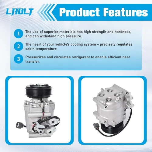 Miniatura 3 de LABLT Reemplazo del compresor del A/C para Civic 1.7L 2002 2003 2004 2005 Reemplazo para CO 4914AC