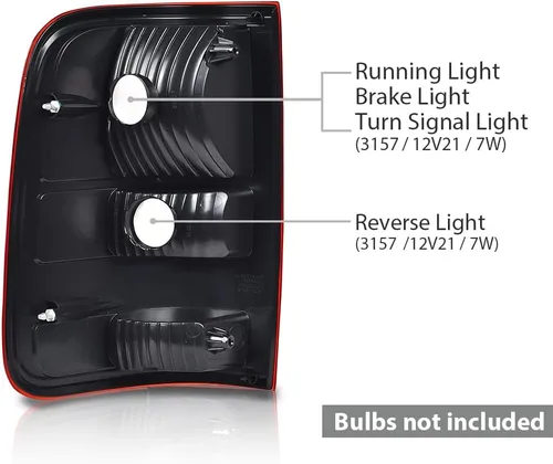 Miniatura 8 de G-PLUS Luces traseras sin bombillas compatibles con Ford F150 King Ranch, Lariat, XL 2004 2005 2006 luces traseras traseras faros traseros lente