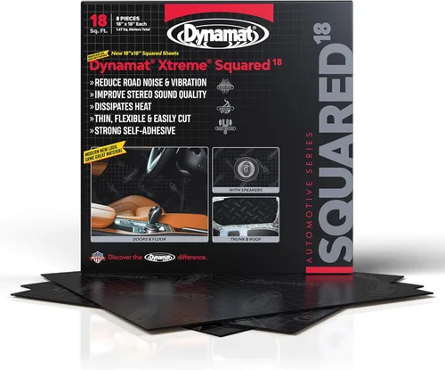 Miniatura 12 de Dynamat 10415 10 pulgadasx 10 pulgadas x 0.067 pulgadas, Autoadhesivo grueso amortiguador de sonido con kit de altavoces Xtreme, Par.