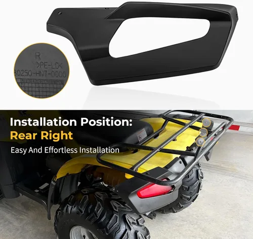 Miniatura 6 de Guardabarros trasero derecho contra salpicaduras para Honda Rancher 350 Rancher 400 2004-2007 TRX350FE TRX350FM TRX350TE TRX350TM TRX400FA TRX400FGA