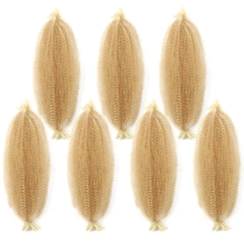 Miniatura 20 de 3 paquetes de cabello trenzado Marley Twist de 8 pulgadas, cabello afro twist elástico preseparado para rastas suaves de imitación, cabello