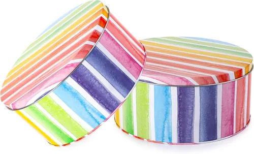 Miniatura 8 de Yopay Paquete de 3 latas de galletas, latas redondas de regalo para hornear pasteles para almacenar pasteles, suministros de manualidades, Pascua