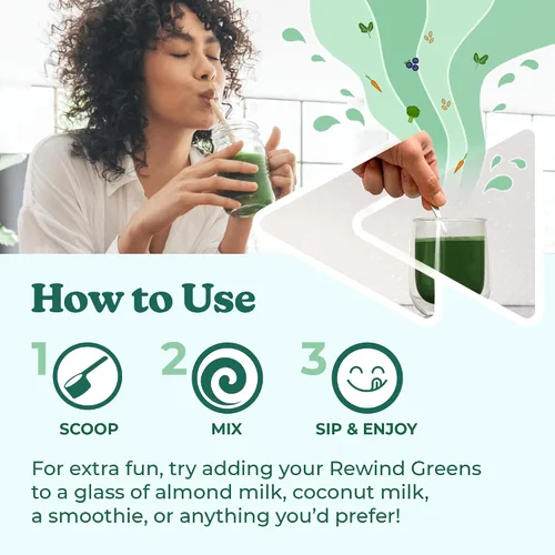 Miniatura 7 de Super Greens Polvo con más de 50 superalimentos - Jugo verde diario para toda la familia - Deliciosa mezcla de bebida en polvo verde - Sabor a