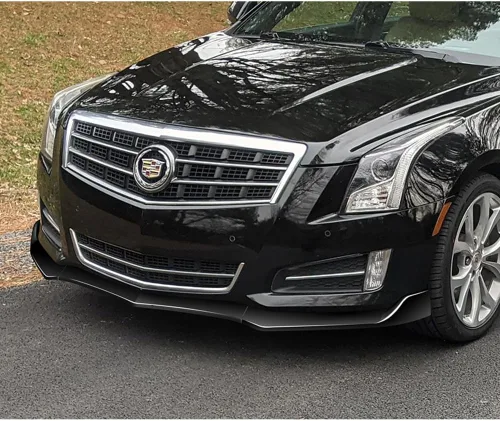 Miniatura 5 de Q1-TECH, 9 piezas de extensiones de difusor de labio de parachoques delantero y falda lateral compatible con Cadillac ATS 2013-2014, kit
