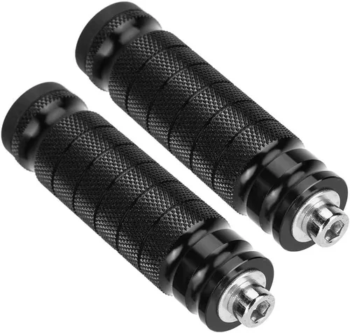 Miniatura 9 de Aramox Reposapiés de la motocicleta, 2pcs CNC de la Motocicleta Reposapiés Trasero Universal M8 Antideslizante Reposapiés Pies Clavijas Pedales