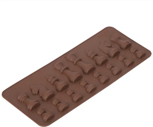 Miniatura 3 de Pieza de ajedrez de silicona, caramelo de chocolate, fundición de silicona de ajedrez internacional, fondant DIY Candy Cake Topper