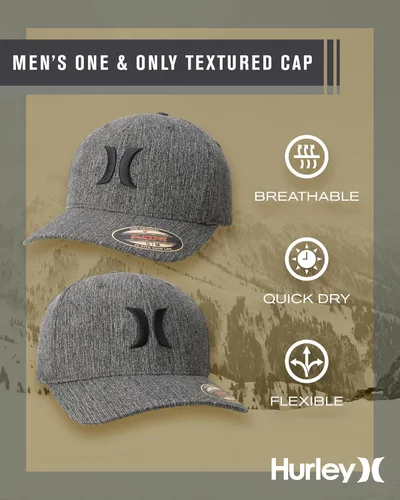 Miniatura 51 de Hurley Gorras para hombre - One & Only Flexfit Textures Cap - Sombreros ajustados para hombre, S-XL