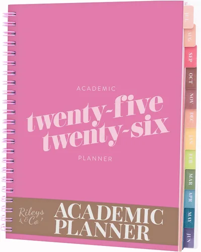 Miniatura 12 de Rileys - Agenda académica 2026-2027, agenda diaria, semanal y mensual, julio de 2026 a junio de 2027, páginas de notas para estudiantes