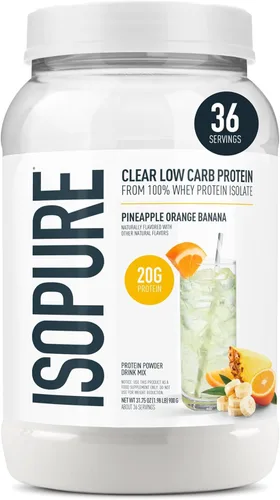 Miniatura 13 de Isopure - polvo de proteína de suero de leche con sabor a fruta ligera refrescante