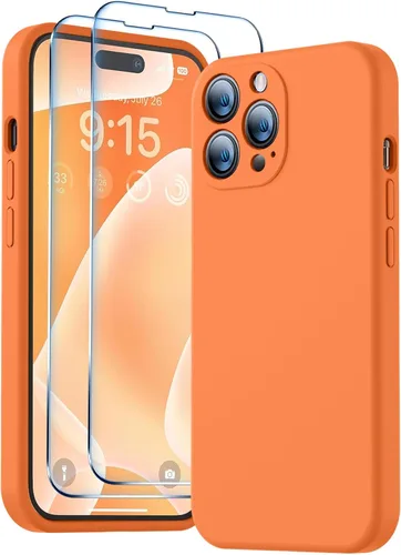 Miniatura 49 de BossKiss Funda compatible con iPhone 13 Pro, silicona de alta calidad mejorada [protección de cámara] [2 protectores de pantalla]