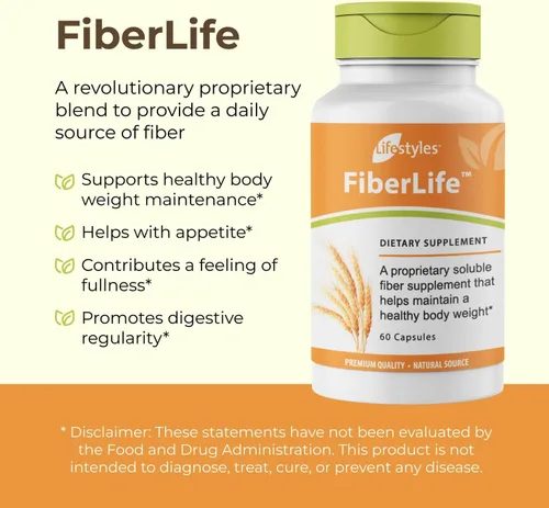 Miniatura 2 de Intra Lifestyles FiberLife Suplemento – Fibra soluble para la salud digestiva y control del apetito con Konjac, goma guar, goma xantana y canela