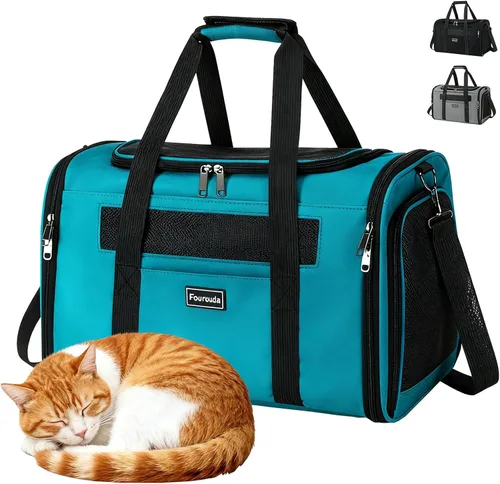 Miniatura 9 de Transportador de viaje para gatos. Bolsa transportadora plegable para perros de lados suaves de hasta 20 libras, transportador de mascotas a prueba