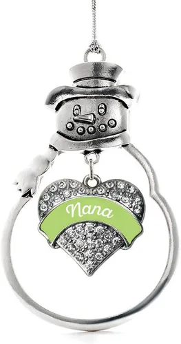 Miniatura 184 de Inspired Silver - Big Sis - Adorno de Navidad plateado - Adorno de árbol de Navidad con dije de corazón con circonita cúbica - Decoración colgante