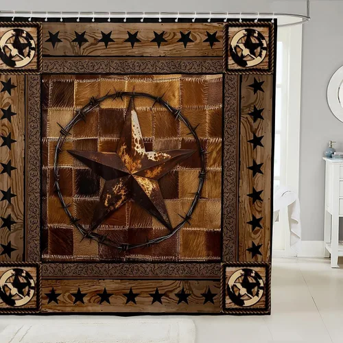 Miniatura 30 de Lindas cortinas de ducha para niños, cortinas rústicas de gallina, decoración de dormitorio de niñas y adultos, girasoles animales, plantas
