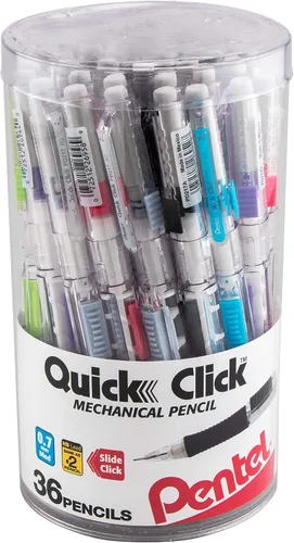 Miniatura 19 de Lápiz mecánico Pentel QUICK CLICK (0.7mm), cañón rosa, caja de 12 lápices (PD217P)