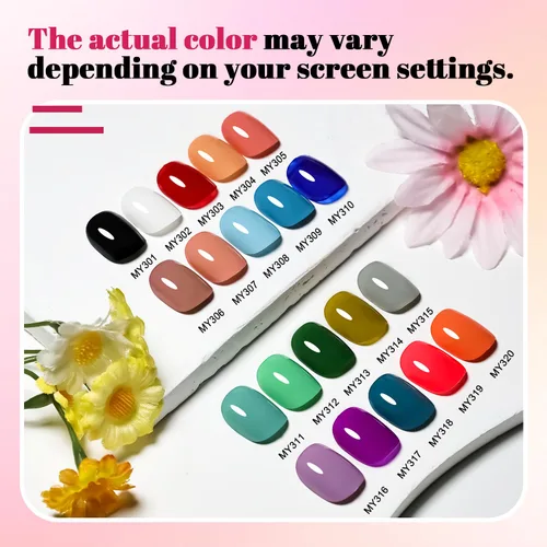 Miniatura 2 de OpenLive Juego de esmaltes de uñas de perfume de 20 colores, rojo, rosa, morado y verde, juego de esmaltes de uñas de secado rápido para mujeres