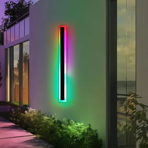 Miniatura 23 de Luces de Pared Modernas para Exterior de Casa, Apliques de Pared al Aire Libre de 23.6 Pulgadas, 3 Luces Color 3000K/4500K/6000K, Resistente al Agua