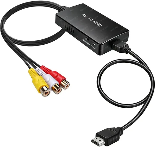 Miniatura 9 de RCA a HDMI AV a HDMI Convertidor 1080P Mini RCA compuesto CVBS AV a HDMI Video Audio Adaptador de Audio Compatible PAL NTSC con cable de carga USB