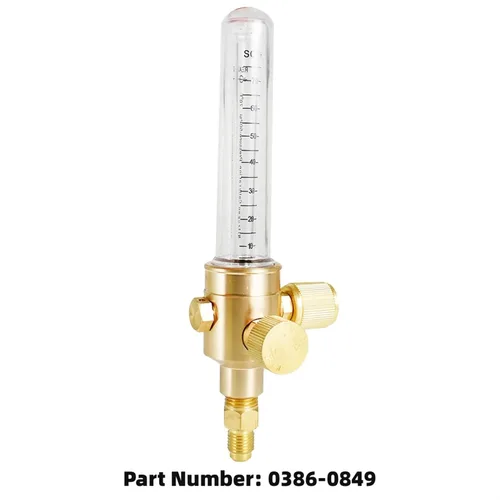 Miniatura 2 de Medidor de flujo de nitrógeno 50PSI 0-75CFH de entrada y salida SAE de 1/4", salida de flujo proporciona control de flujo de gas de precisión