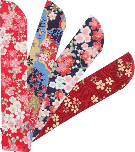 STOBOK Funda plegable japonesa para ventilador de mano, bolsa de seda, funda protectora ligera para ventiladores de mano vintage de 3.7 x 0.65