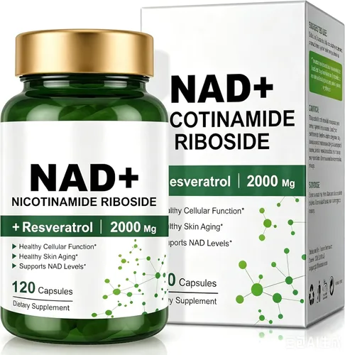 Suplemento NAD+ de 2000 mg extra fuerte para mujeres y hombres, 120p
