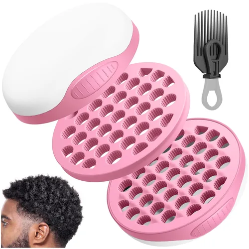 Miniatura 14 de WTTORDE Cepillo de silicona con peine de púa, peine rizado para rizos afro, rizador de agujeros pequeños para hombres, mujeres, niños y niñas, gris