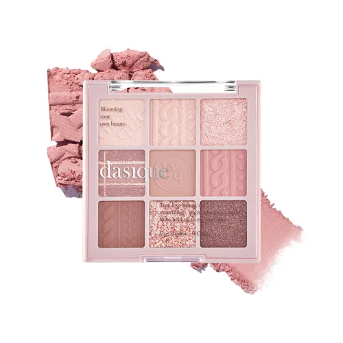 Miniatura 9 de dasique - Paleta de sombras #01 Sugar Brownie, libre de crueldad, 9 tonos combinables en acabados mate suave y brillante con hermosas perlas