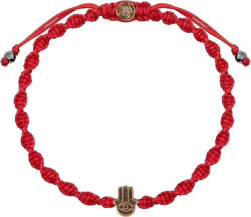 KARMA AND LUCK Guardian of Blessing, pulsera de bronce de cuerda roja para hombre, hecha a mano en Bali para protección, tamaño ajustable